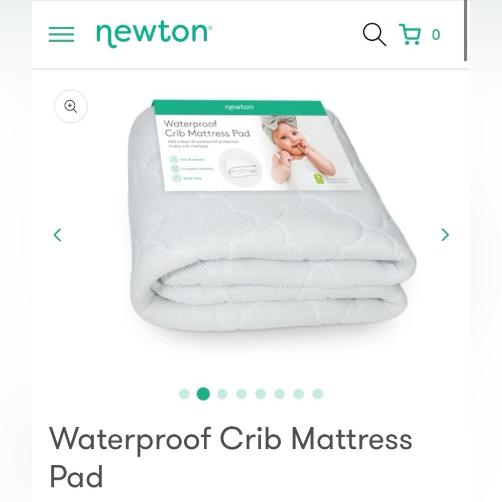 BRAND NEW NEWTON waterproof and breathable crib mattress pad